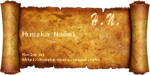 Huszka Noémi névjegykártya